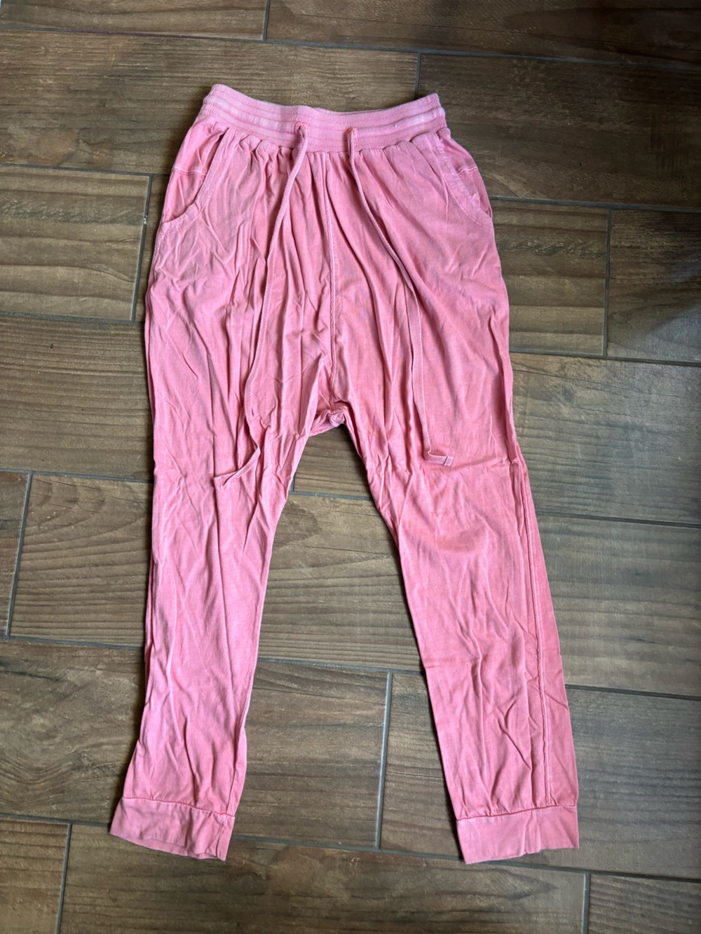 Saturday Sunday Anthropologie Pink Harem Jogger Pants XS Drawstring Lounge